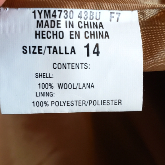 Harvé Bernard Wool Carmel Tan Trench Coat Button Down Slits On Sides Woman 14 - Picture 14 of 15